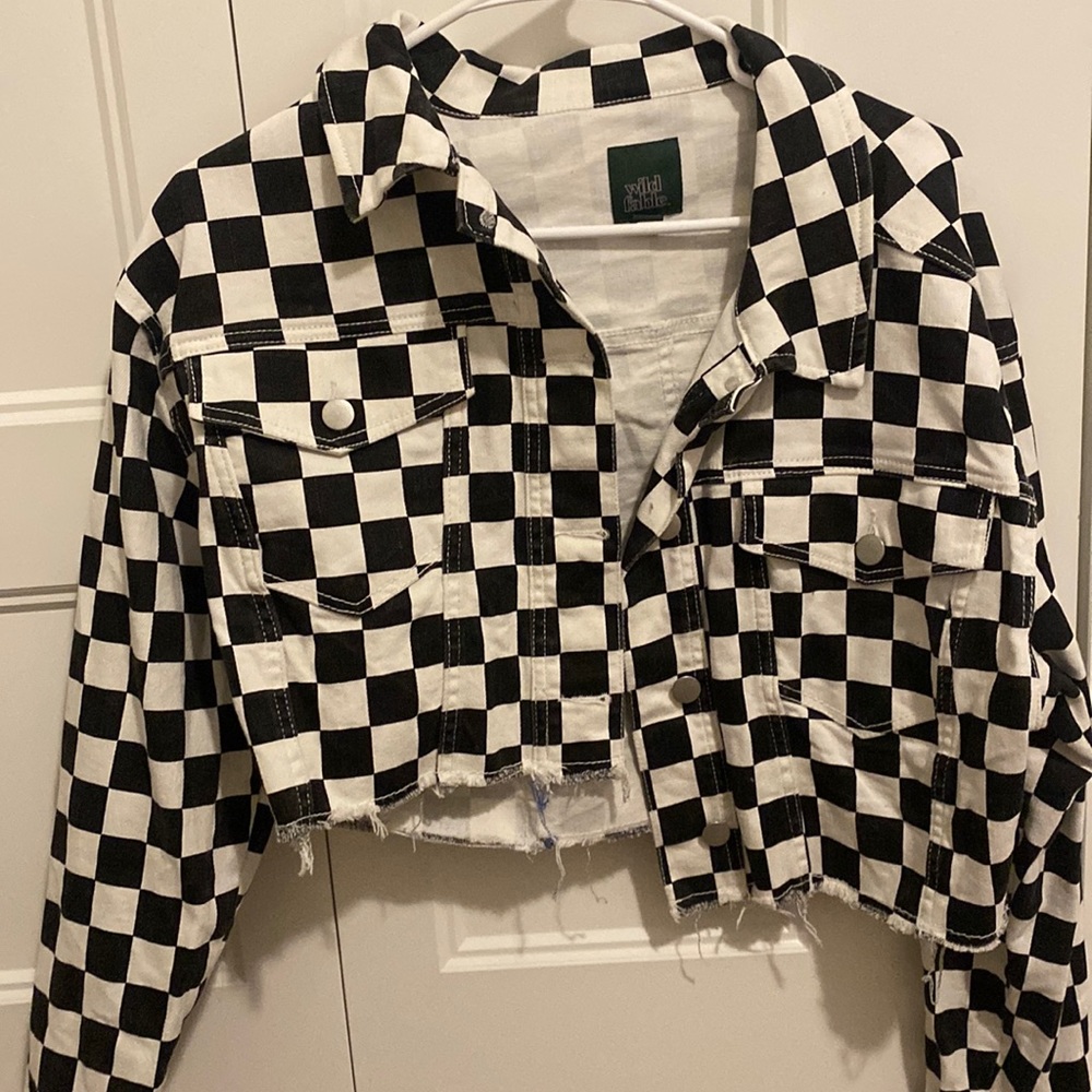 Distressed Target Wild Fable Checkered jacket